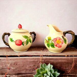 VTG Franciscan Masterpiece “Desert Rose” Creamer and Covered Sugar Bowl Set